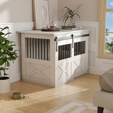 White Dog Cage Dog Crate