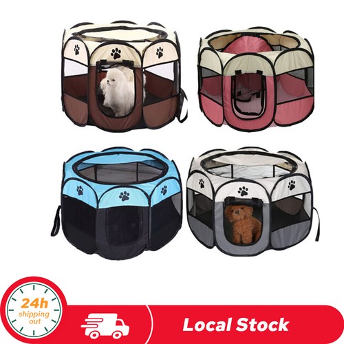 Foldable soft fabric dog crate - soft,